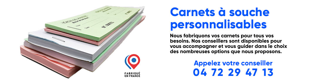 carnets à souches personnalisables