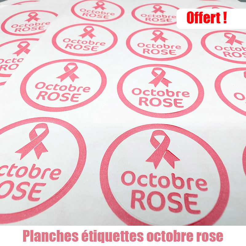 Stickers / Étiquettes octobre rose gratuites