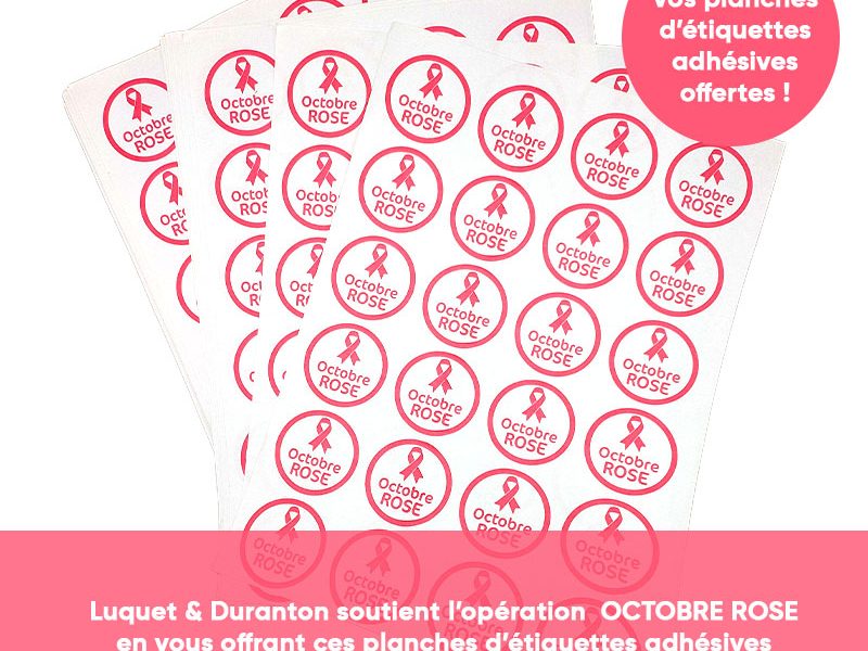 Stickers / Étiquettes octobre rose gratuites