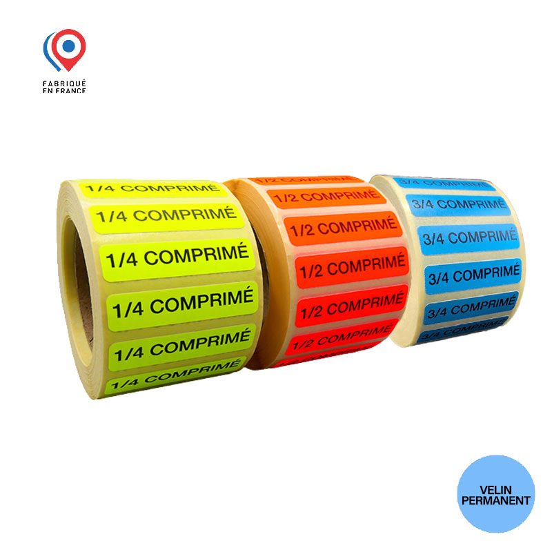 Bobine étiquettes pharmacie médicaments