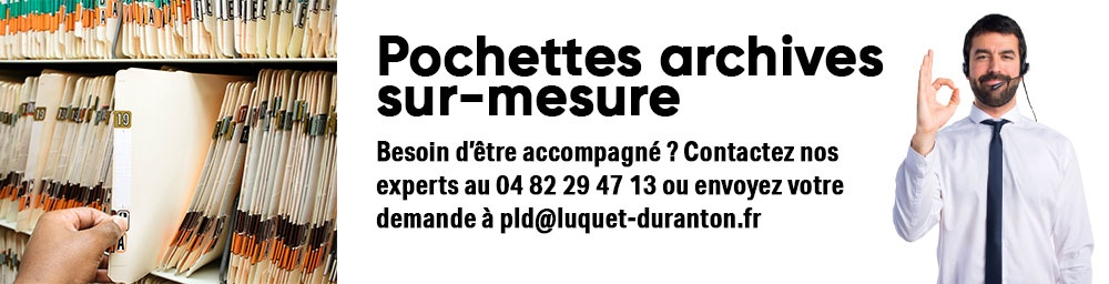 pochettes archives sur mesure