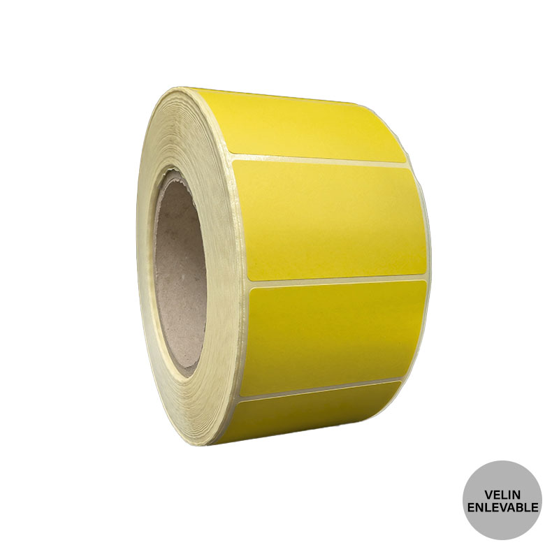 Bobine étiquettes jaune