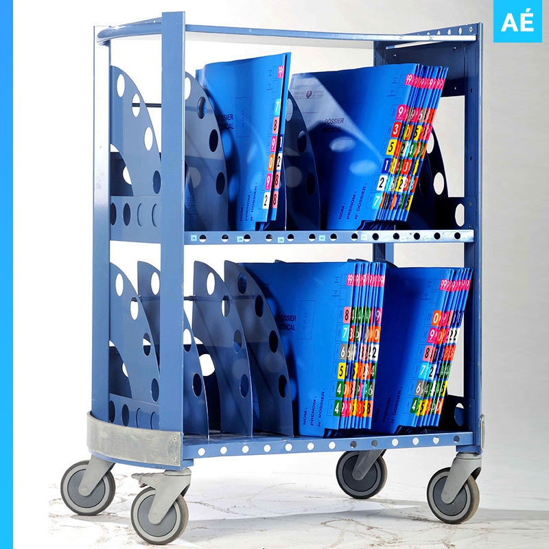 Chariot de classement et transport de dossiers et documents