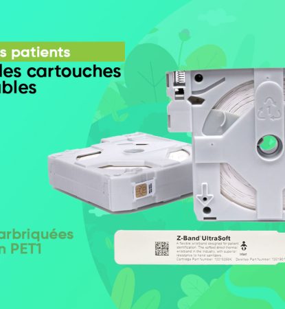 Cartouche Zebra recyclable Bracelets hôpital