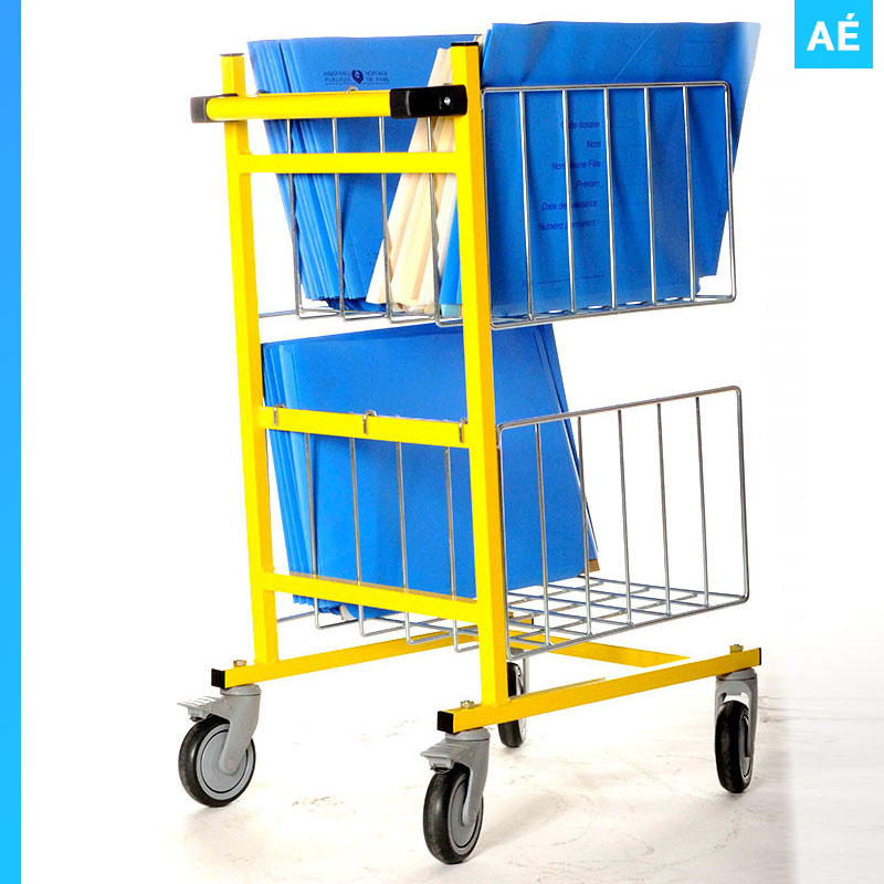 Chariot de rangement pour dossiers d'archivage