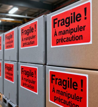 etiquettes dhésives fragiles