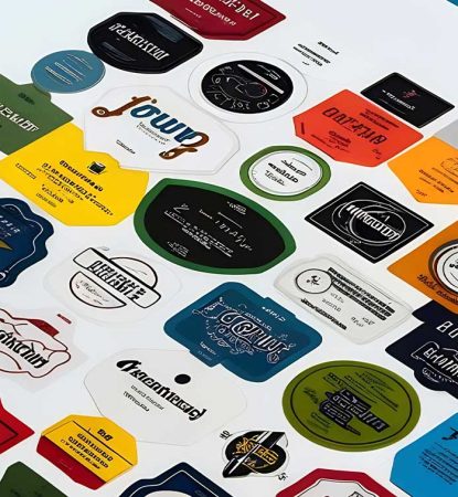 planches et rouleaux étiquettes adhésives personnalisées