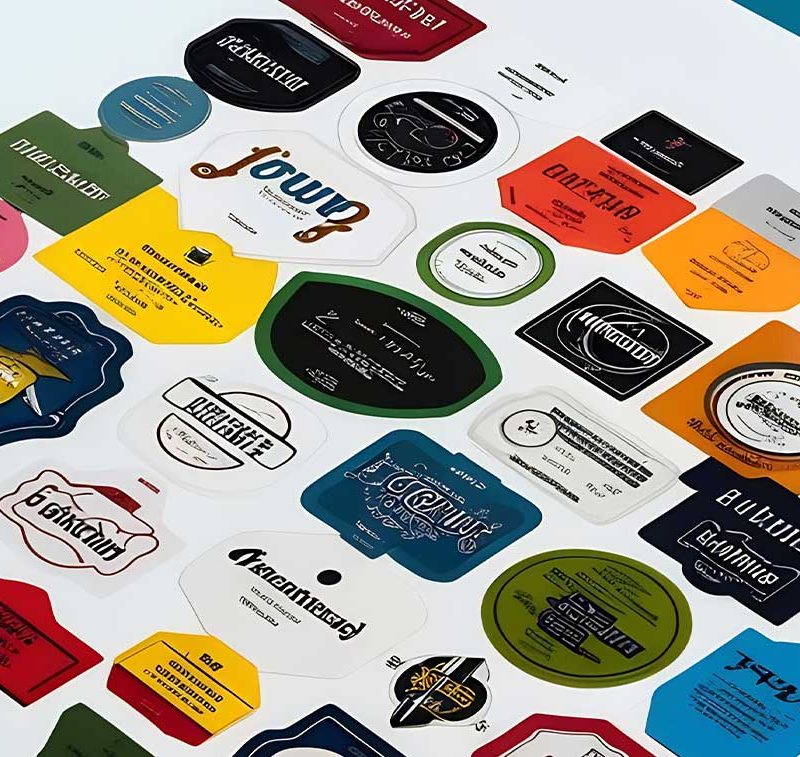 planches et rouleaux étiquettes adhésives personnalisées