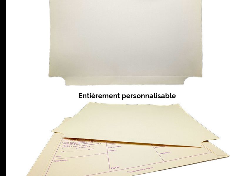 Pochette personnalisable pour le classement