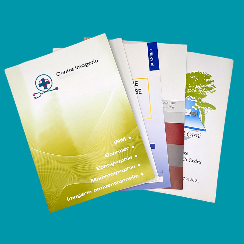 exemple de pochettes et dossiers personnalisés