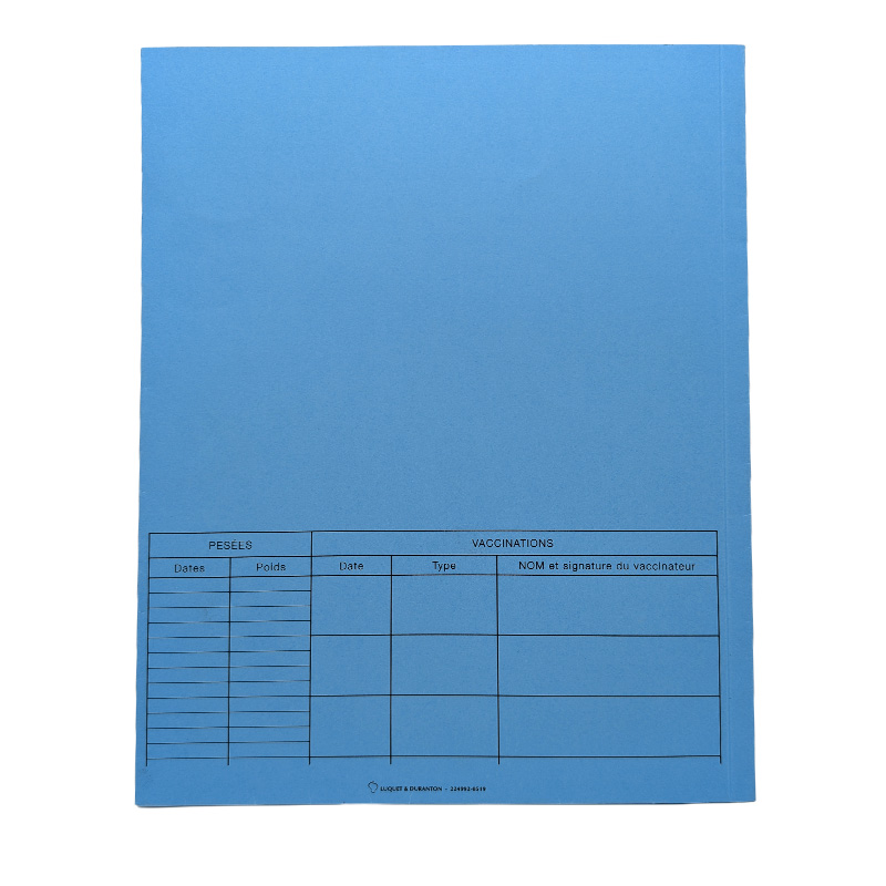 chemises papier personnalisables