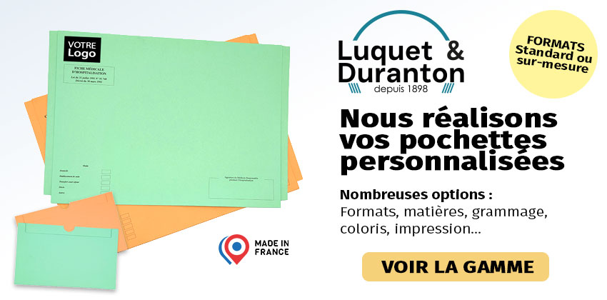 pochettes de classement personnalisables Luquet & Duranton