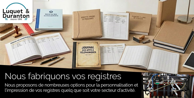 Fabricant de registres personnalisables