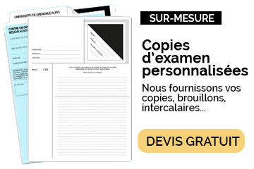 achat de copies d'examan personnalisées vierges