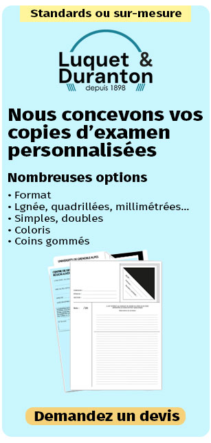 Fournisseur et fabricant de copies d'examen
