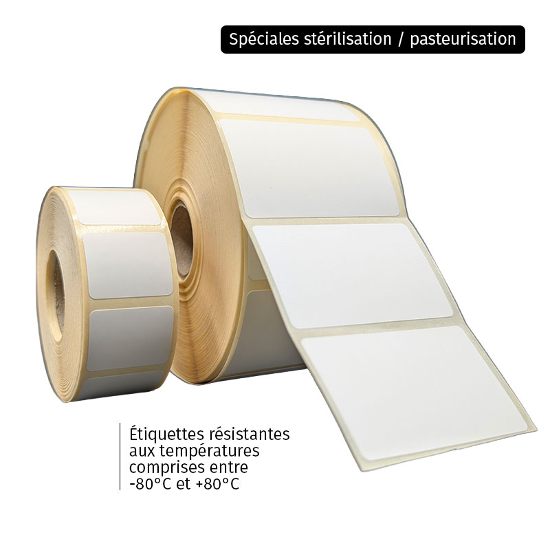 étiquettes adhésives résistantes températures extrême