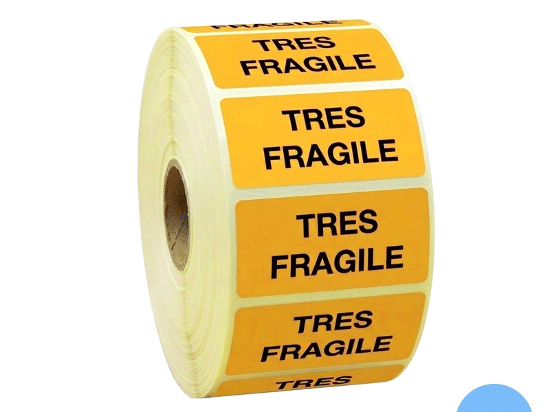 étiquettes très fragile