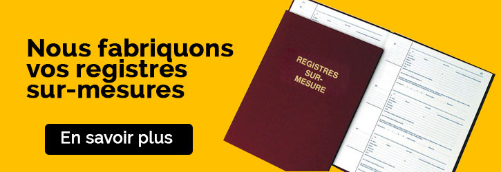 Registres sur-mesure Luquet et Duranton