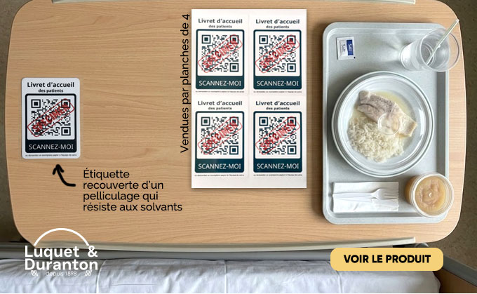 étiquettes hospitalière QR code