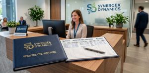 image d'un registres des visteur qui a été personnalisé par une entreprise