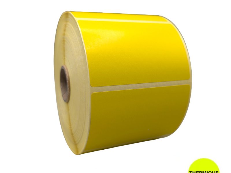 rouleau étiquettes jaunes